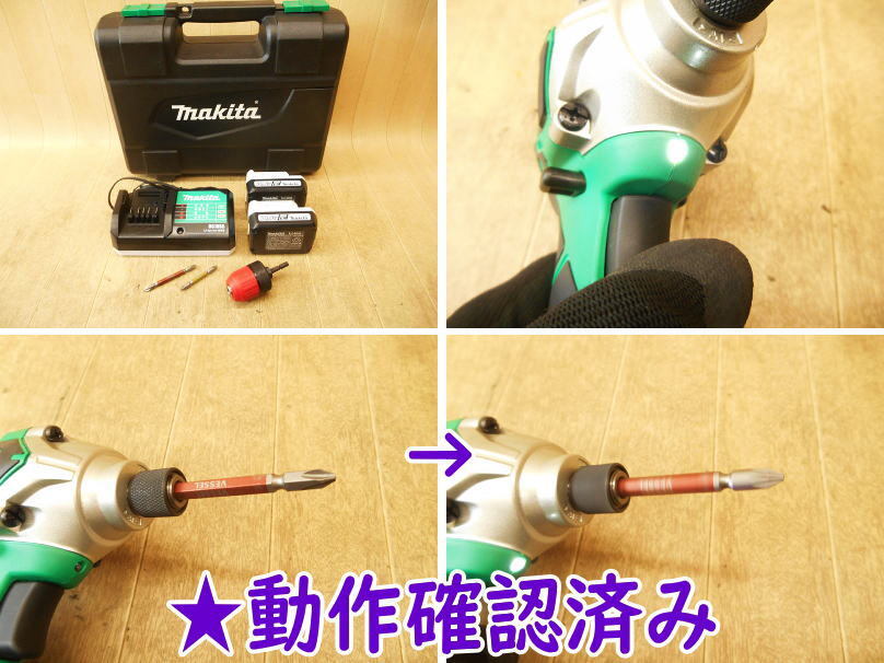 ◆ makita 充電式インパクトドライバ MTD001D マキタ コードレス 14.4V インパクト ドライバー 充電器 バッテリー2個 MTD001DSX No.4790_画像9
