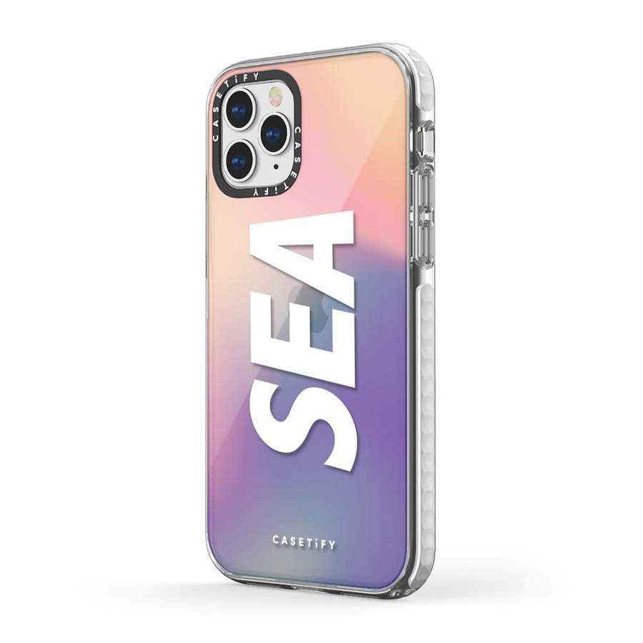 激安先着 新品Casetify WDS CSTF-21-01-1 Iridescent CASE SIGNATURE(SEA) iPhoneアクセサリー