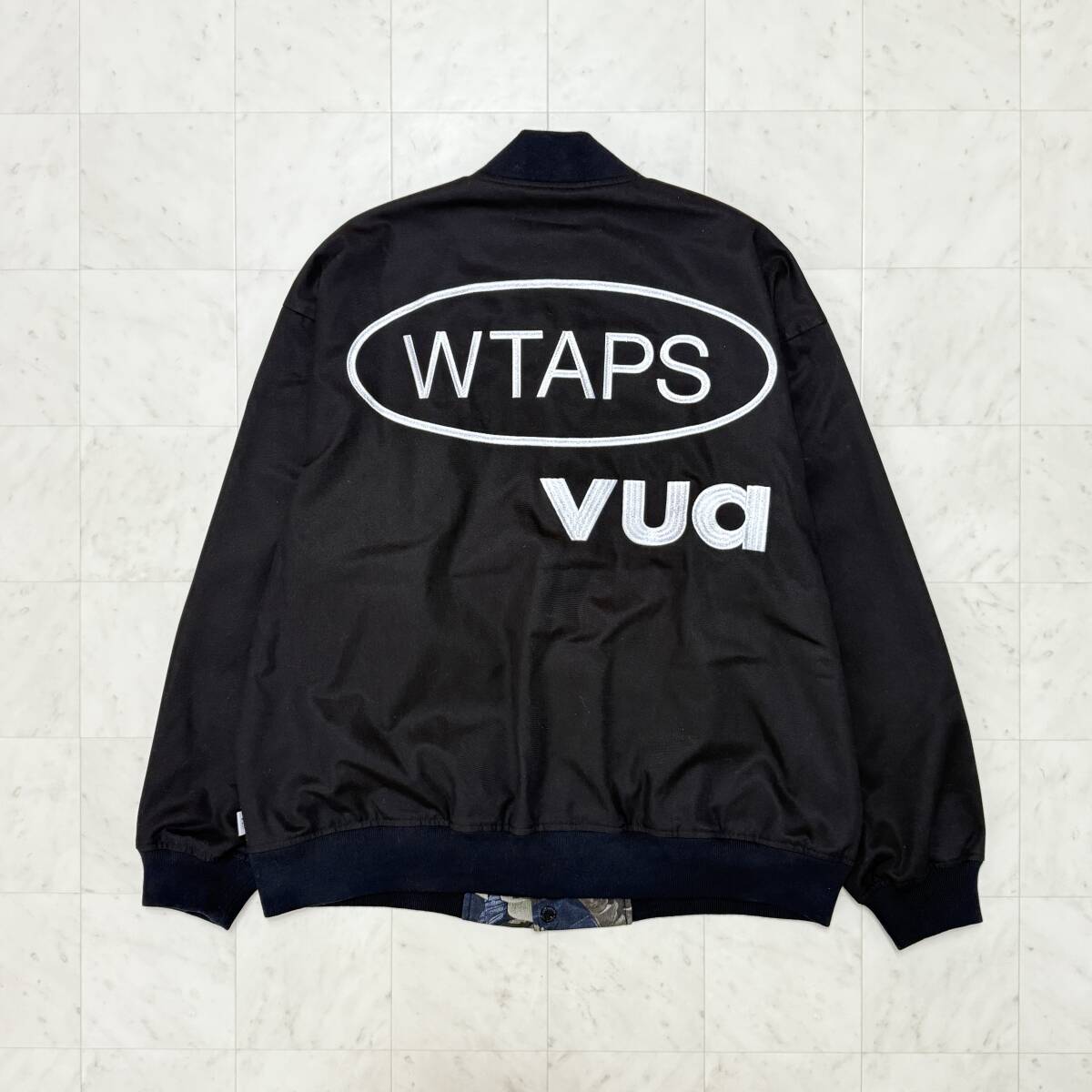 【極美品】 WTAPS ダブルタップス【TEAM/JACKET/CTPL. TWILL. PRTC 241WVDT-JKM01】リバーシブルジャケット サイズ：3 ブラック