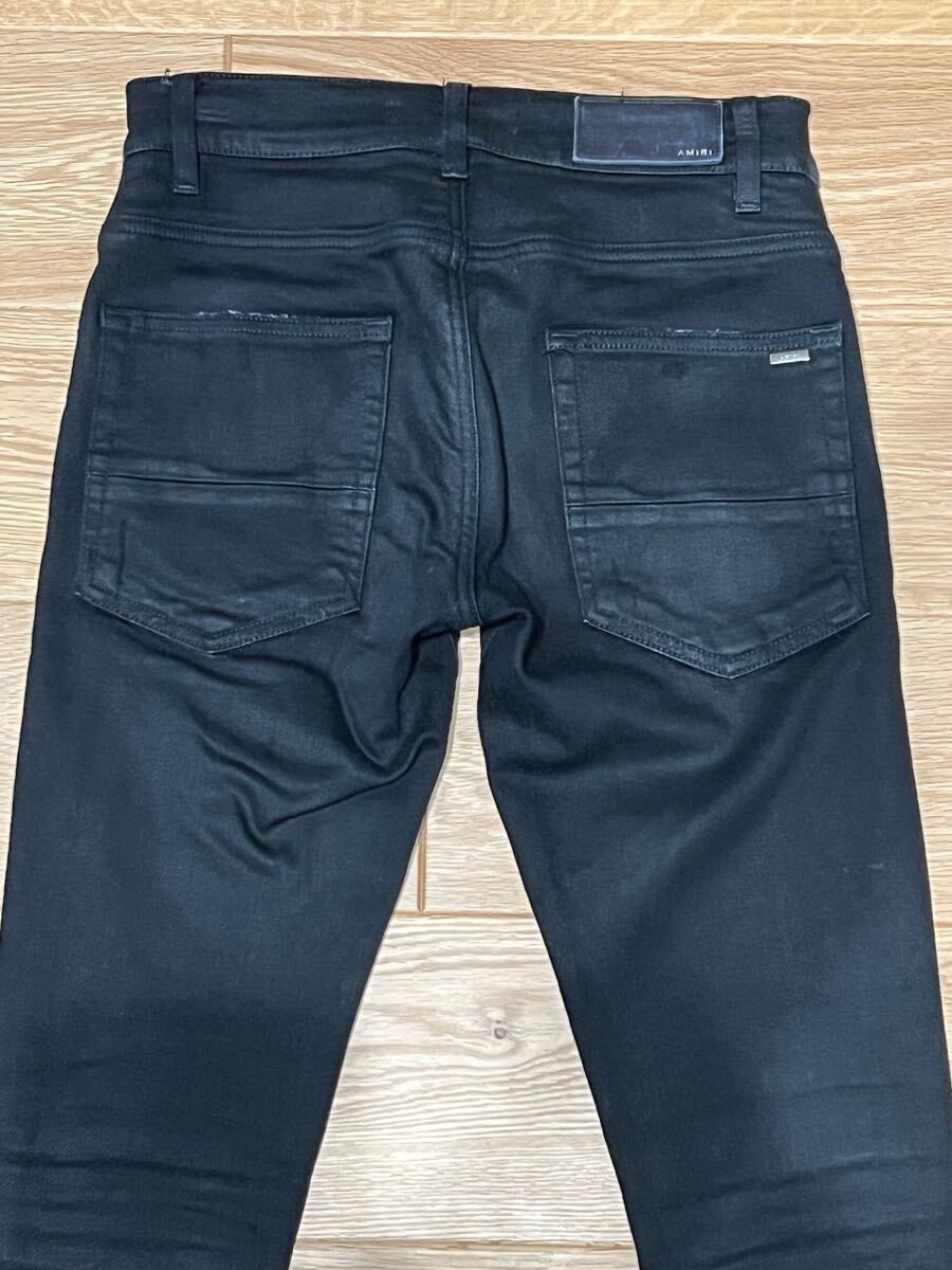 中古美品 AMIRI アミリ コーティング デニムパンツ ブラック 中古美品 AMIRI アミリ コーティング デニムパンツ ブラック
