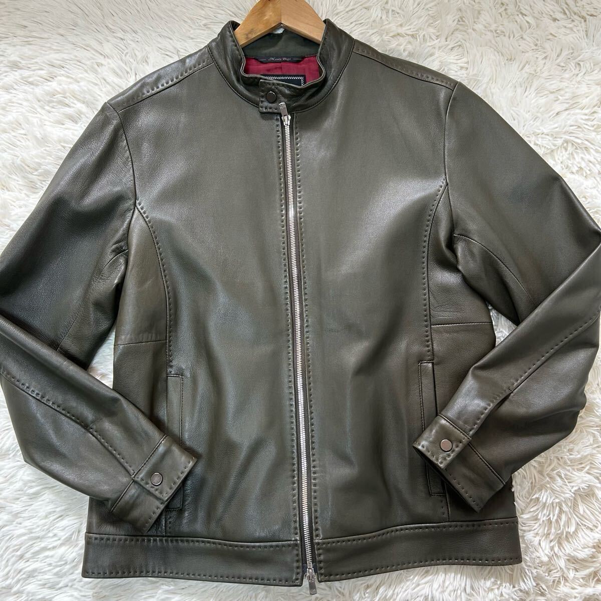 美品/Lサイズ○メンズビギ MEN'SBIGI ライダース ラムレザー 美品/Lサイズ○メンズビギ MEN'SBIGI ライダース ラムレザー