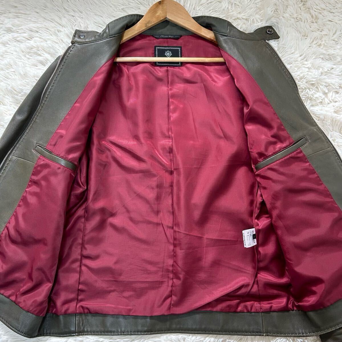美品/Lサイズ○メンズビギ MEN'SBIGI ライダース ラムレザー 美品/Lサイズ○メンズビギ MEN'SBIGI ライダース ラムレザー