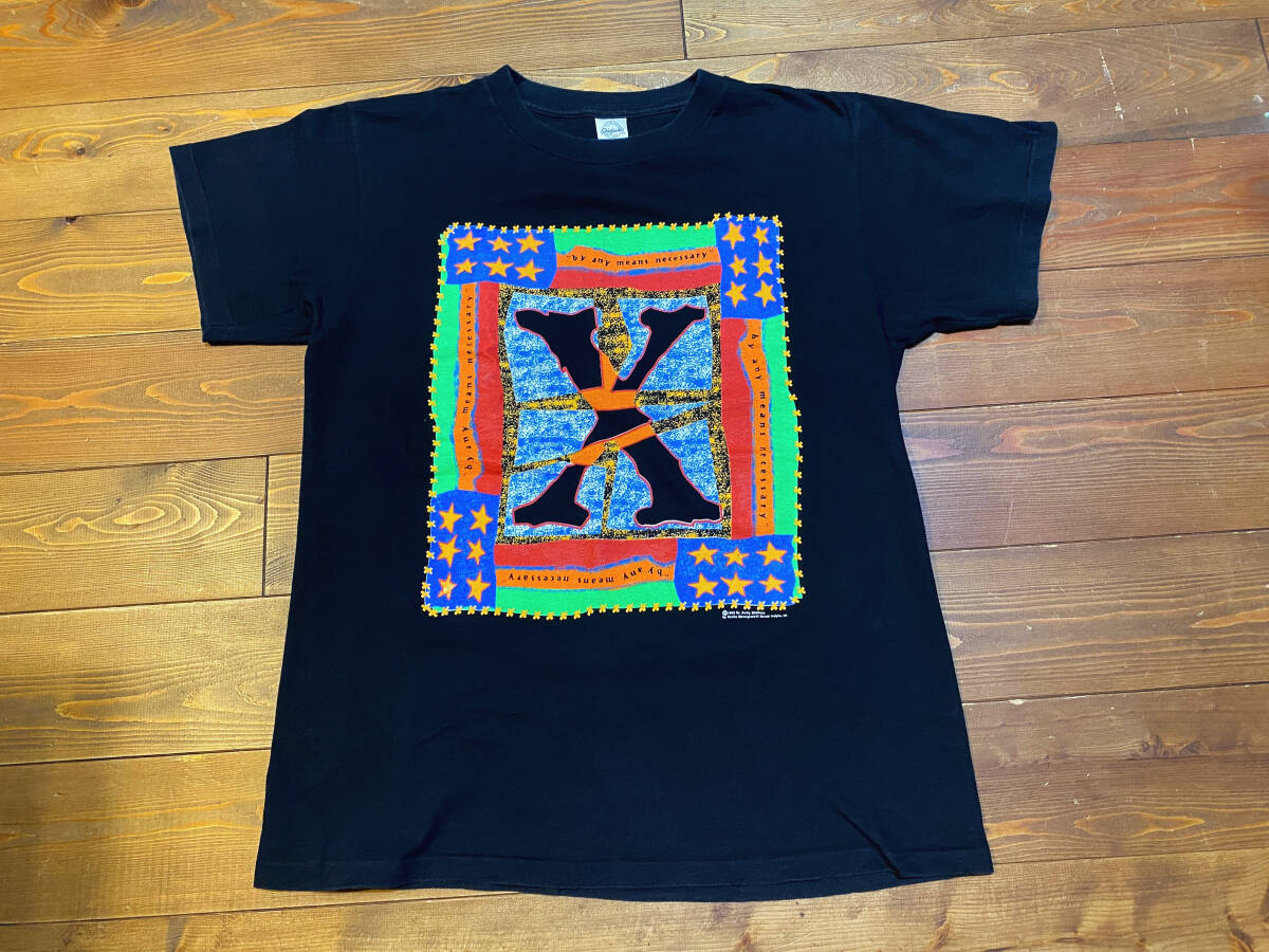 Malcom X T Shirt By Any Means Necessary マルコムX Tシャツ USA_画像1