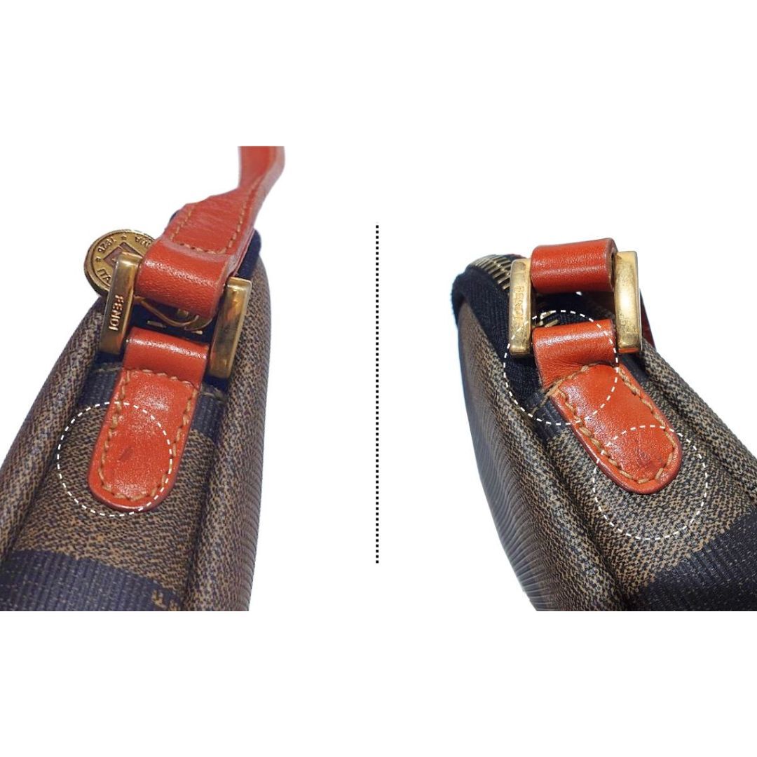 鑑定済】FENDI フェンディ ペカン ショルダーバッグ クロス 鑑定済】FENDI フェンディ ペカン ショルダーバッグ クロス