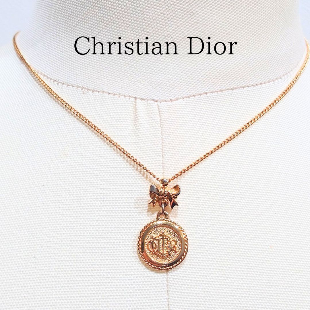 鑑定済】ヴィンテージ Christian Dior CD クリスチャン 鑑定済】ヴィンテージ Christian Dior CD クリスチャン