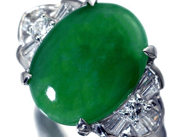 1円~【ジュエリー極】樹脂含浸無し保証!大粒天然翡翠4.87ct& 1円~【ジュエリー極】樹脂含浸無し保証!大粒天然翡翠4.87ct&