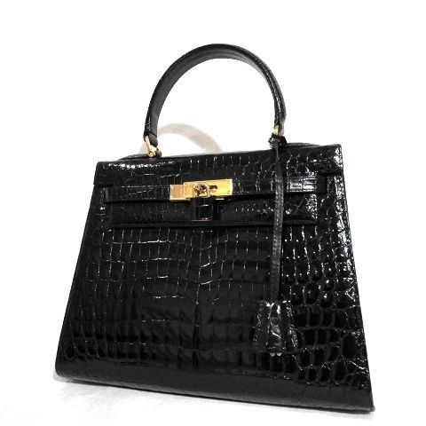 ☆極美品☆JRA認定*本ワニ革*シャイニング クロコダイル ☆極美品☆JRA認定*本ワニ革*シャイニング クロコダイル