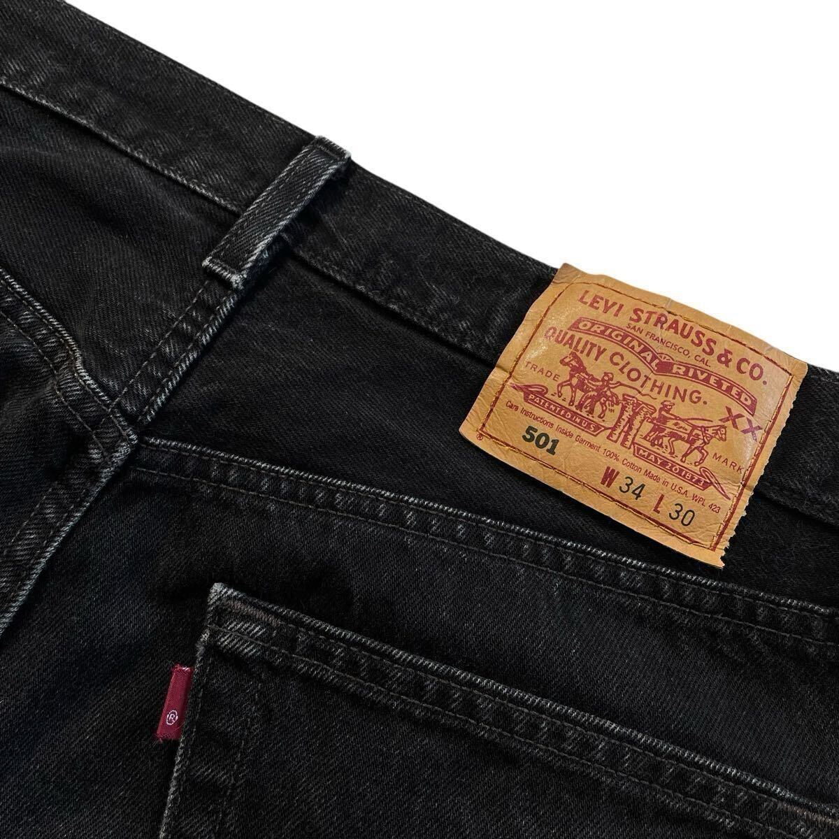 美品♪ゴールデンサイズ 90s USA製 Levis 501 黒 W34L30 後染め 美品♪ゴールデンサイズ 90s USA製 Levis 501 黒 W34L30 後染め