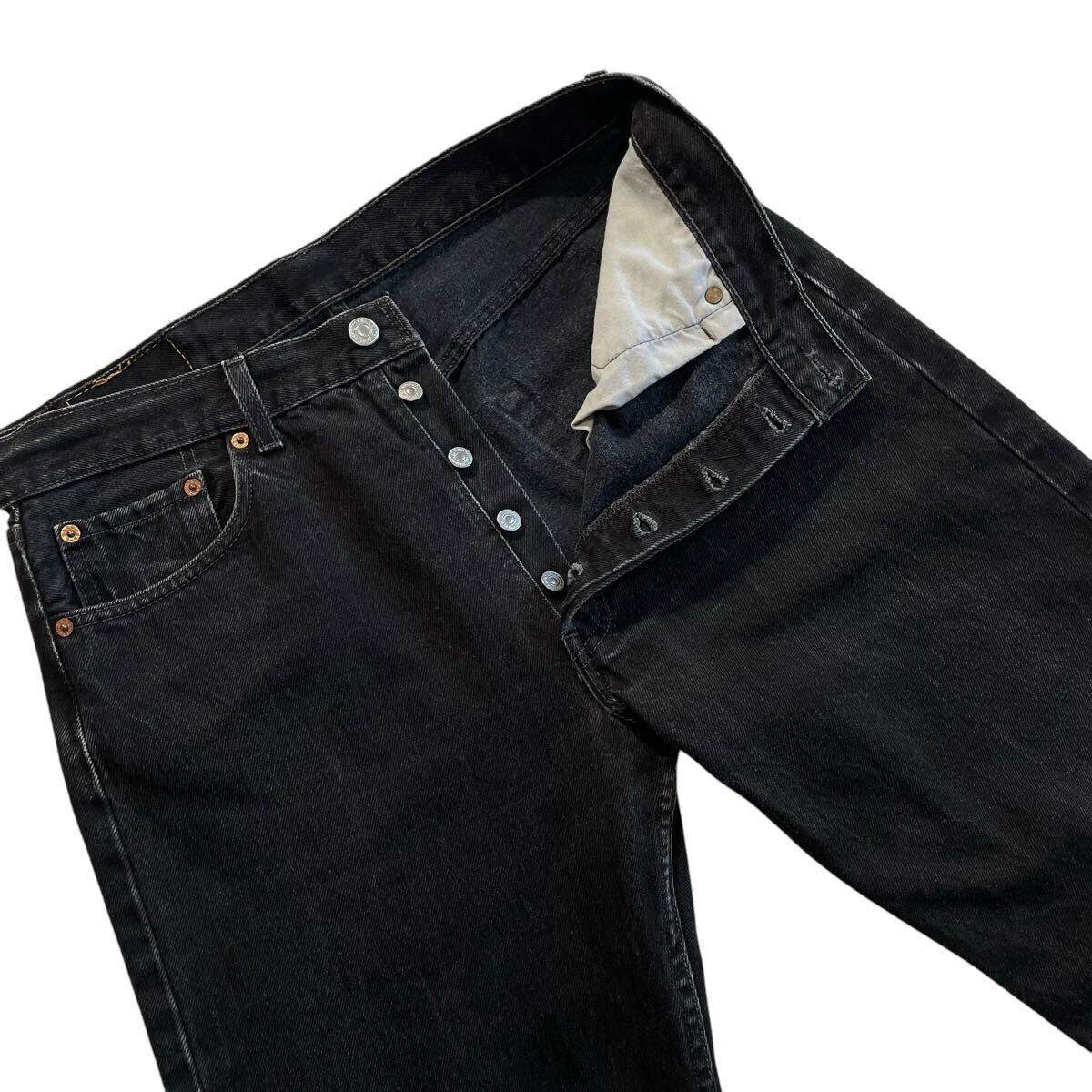 美品♪ゴールデンサイズ 90s USA製 Levis 501 黒 W34L30 後染め 美品♪ゴールデンサイズ 90s USA製 Levis 501 黒 W34L30 後染め