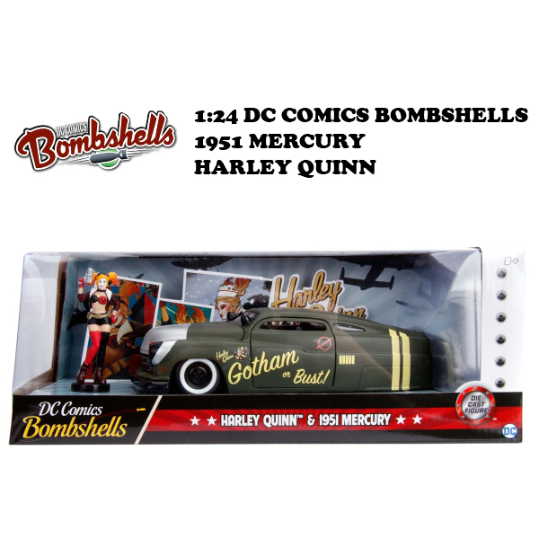 1:24 DC COMICS BOMBSHELLS 1951 MECURY & HARLEY QUINN миникар 