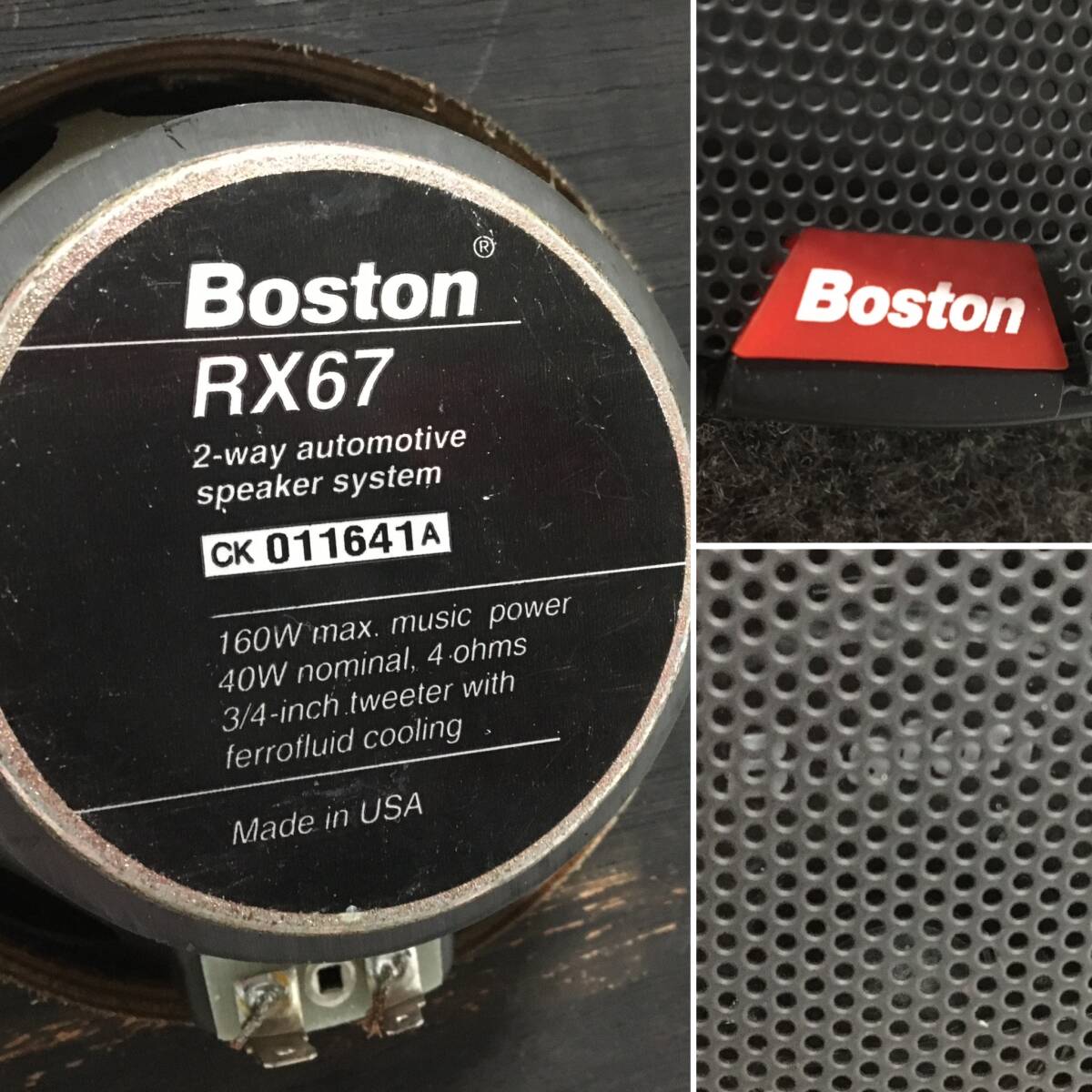 □ J076 □ 現(xiàn)狀品 BOSTON ボストン 型番不明 ウーハー ウーファー ボックス BOX 35.5×50.5×30.5cm/スピーカー 2點(diǎn)セット RX67