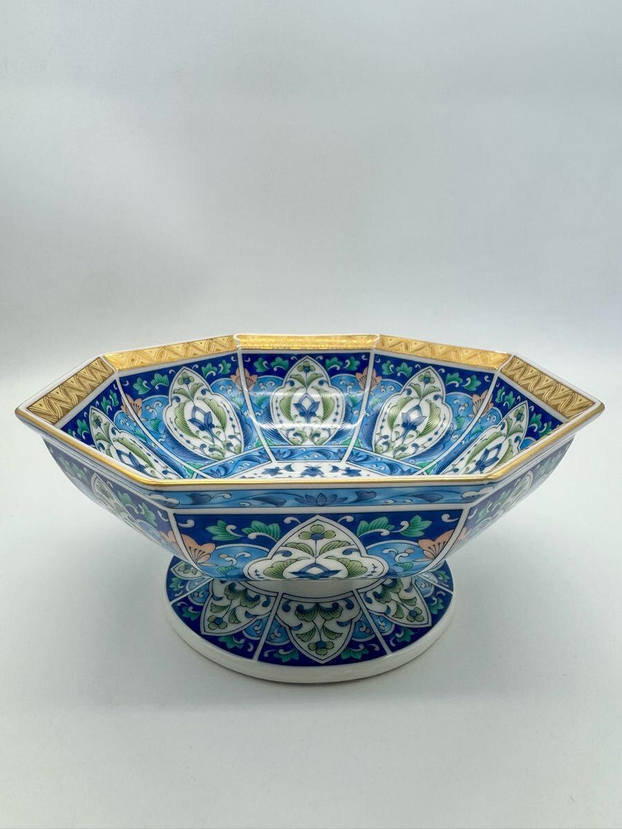 三洋陶器 龍峰窯 金七宝菓子鉢 八角鉢 八角皿 大皿 大鉢 金彩古 三洋陶器 龍峰窯 金七宝菓子鉢 八角鉢 八角皿 大皿 大鉢 金彩古