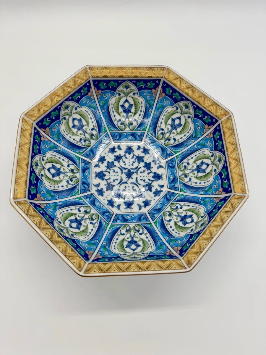 三洋陶器 龍峰窯 金七宝菓子鉢 八角鉢 八角皿 大皿 大鉢 金彩古 三洋陶器 龍峰窯 金七宝菓子鉢 八角鉢 八角皿 大皿 大鉢 金彩古