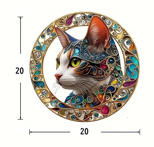 　ゴージャスキャット　サンキャッチャー　アクリル板（2D）