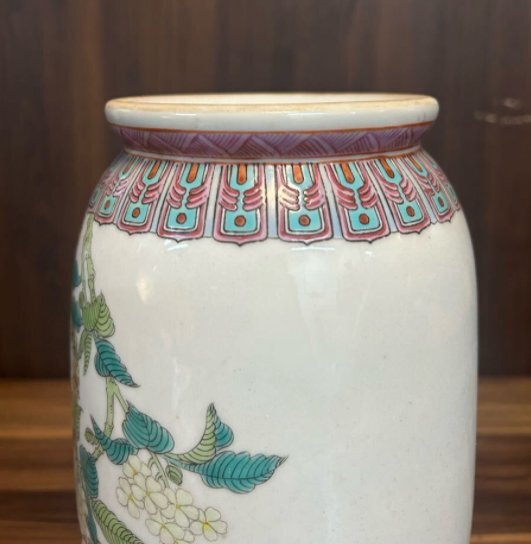 S7002 花瓶 花器 中国景徳鎮製 色絵 置物 飾壺 陶器 中国 希少 S7002 花瓶 花器 中国景徳鎮製 色絵 置物 飾壺 陶器 中国 希少
