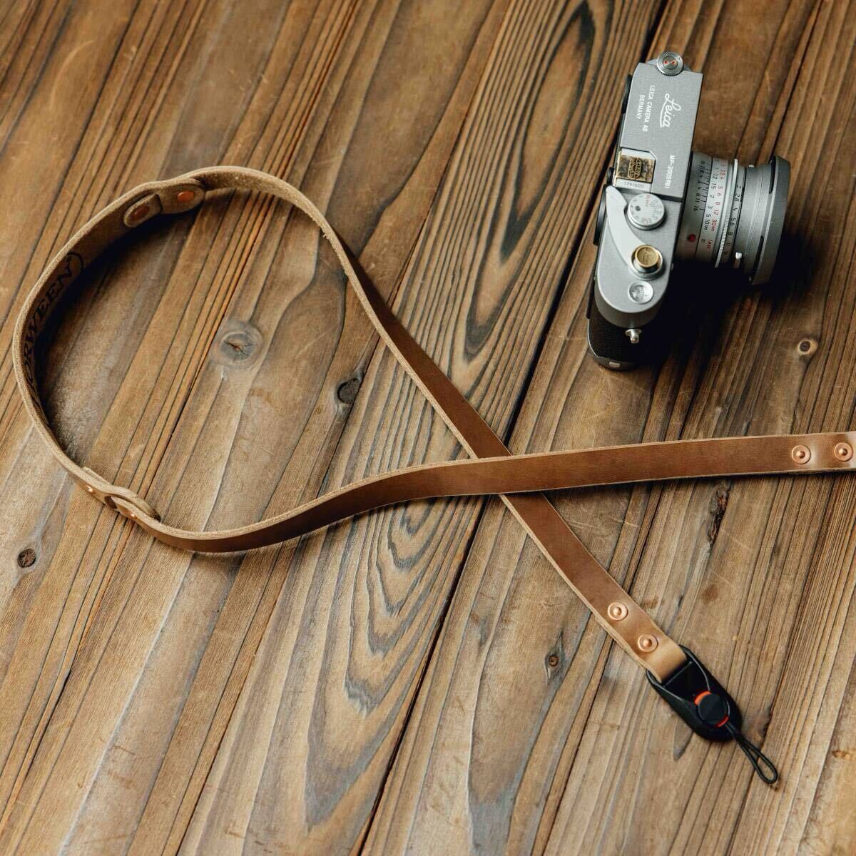 ストラップ アメリカ Horween(ホーウィン)フルグレインレザー使用 復古カメラ Leica FUJIFILM Canon Nikonなど各種カメラに対応 その他