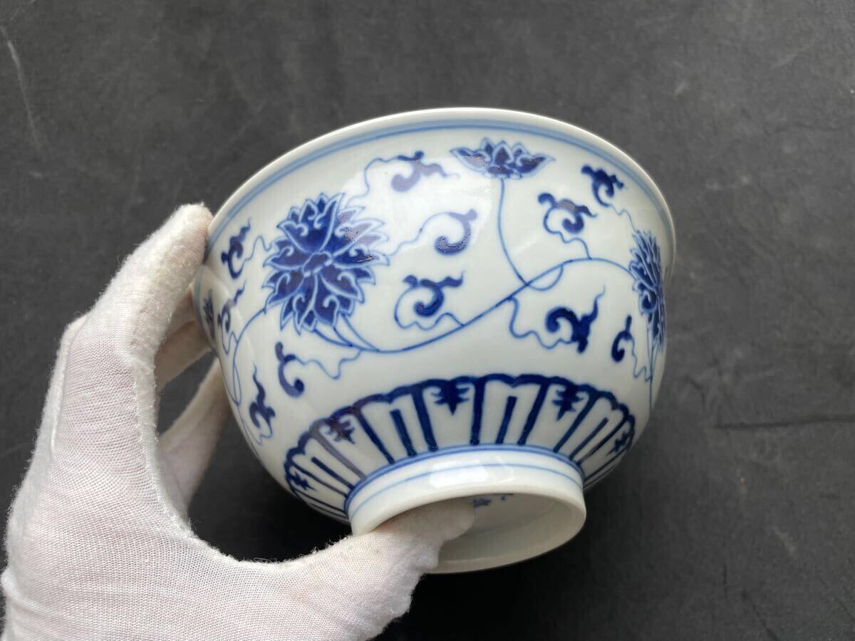 清 呉須 染付 蓮文 古染付 中国古玩 大鉢 時代物 中国美術 骨董 清 呉須 染付 蓮文 古染付 中国古玩 大鉢 時代物 中国美術 骨董