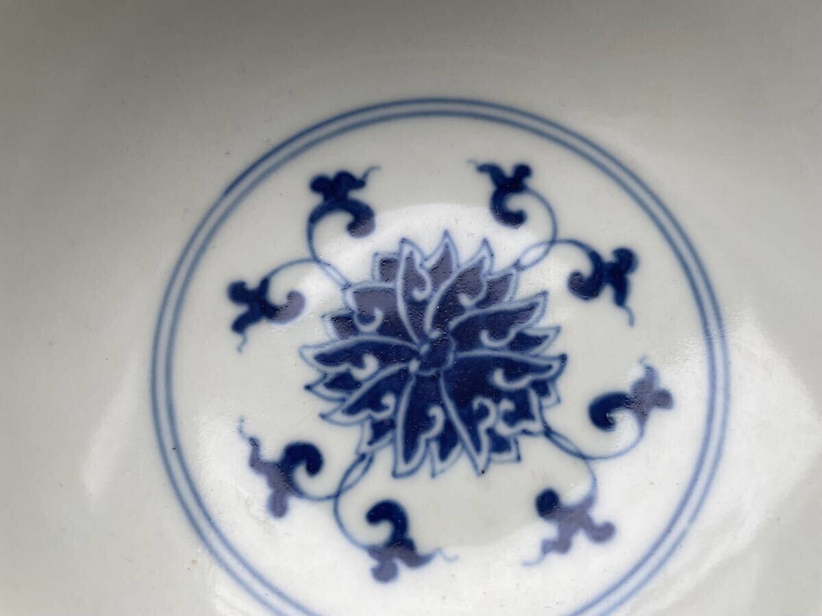 清 呉須 染付 蓮文 古染付 中国古玩 大鉢 時代物 中国美術 骨董 清 呉須 染付 蓮文 古染付 中国古玩 大鉢 時代物 中国美術 骨董