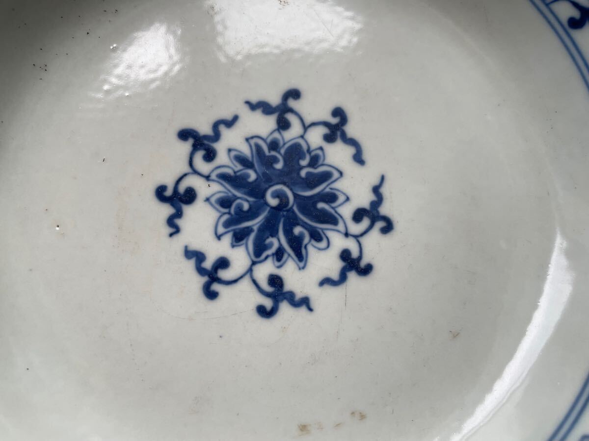 中国古玩 清 呉須 染付 古染付 皿 時代物 中国美術 骨董品 唐物 中国古玩 清 呉須 染付 古染付 皿 時代物 中国美術 骨董品 唐物