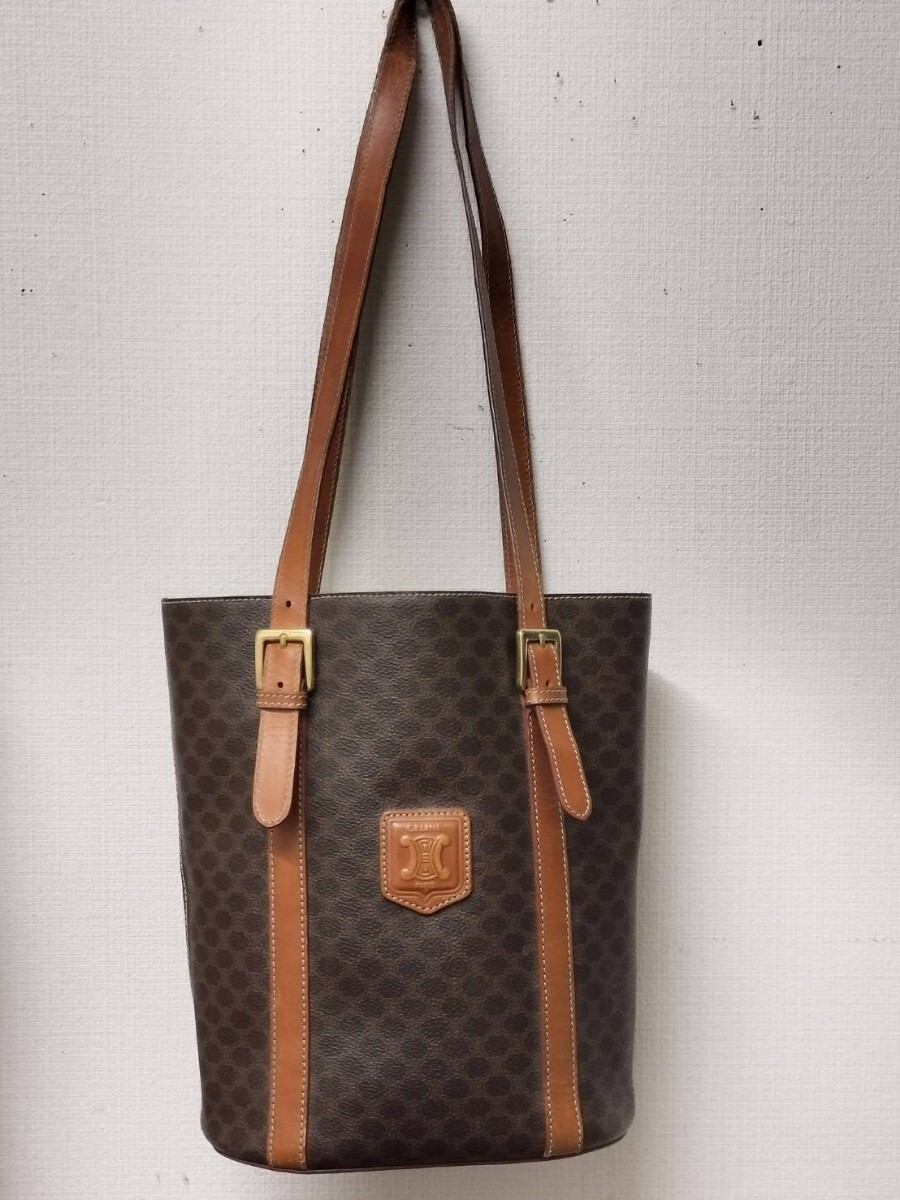 4-70】オールド セリーヌ CELINE マカダム柄 トートバッグ MC99 4-70】オールド セリーヌ CELINE マカダム柄 トートバッグ MC99