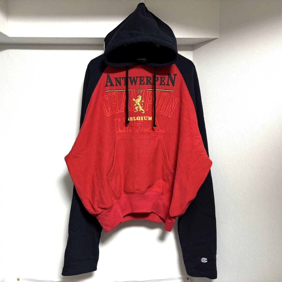 1円 VETEMENTS 17SS ANTWERPEN CHAMPION HOODIE ヴィトモン 1円 VETEMENTS 17SS ANTWERPEN CHAMPION HOODIE ヴィトモン
