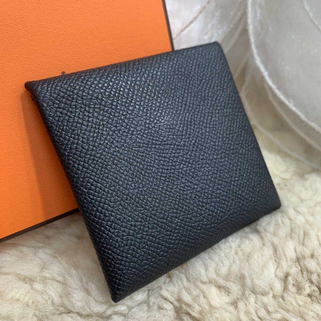 美品 HERMES バスティア コインケース エプソン ブラック X刻印 美品 HERMES バスティア コインケース エプソン ブラック X刻印