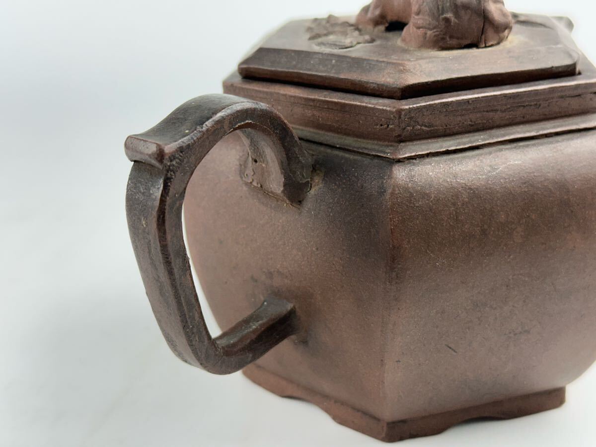 中紫砂壺 急須 單孔 朱泥茶壺 茶道具 煎茶道具 清時代 中古美術 中紫砂壺 急須 單孔 朱泥茶壺 茶道具 煎茶道具 清時代 中古美術