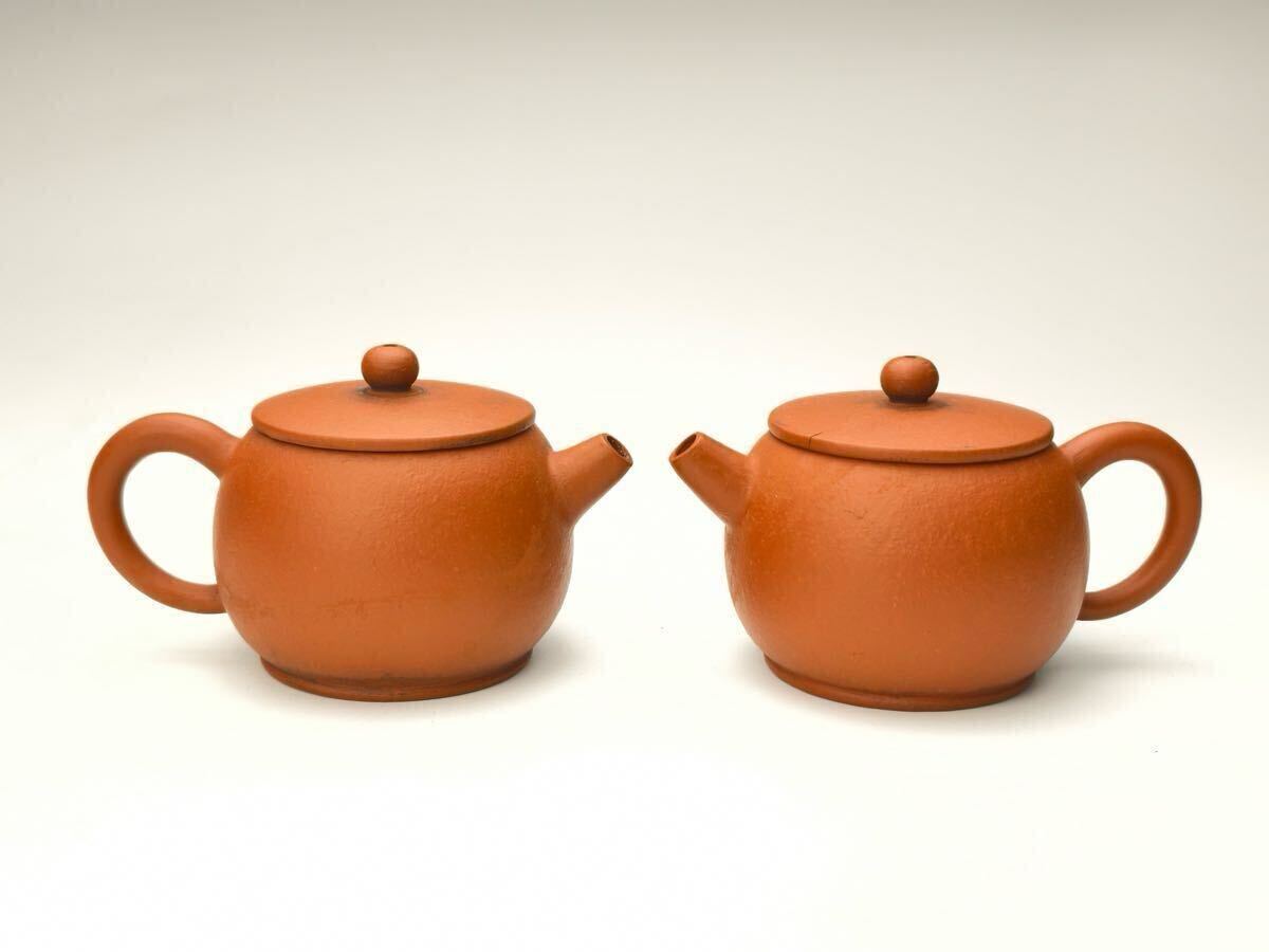 孟臣 紫砂茶銚一対 朱泥 紫砂 急須 煎茶道具 茶道具 茶器 唐物 孟臣 紫砂茶銚一対 朱泥 紫砂 急須 煎茶道具 茶道具 茶器 唐物