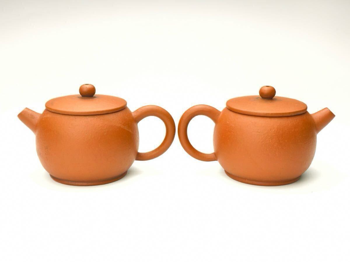 孟臣 紫砂茶銚一対 朱泥 紫砂 急須 煎茶道具 茶道具 茶器 唐物 孟臣 紫砂茶銚一対 朱泥 紫砂 急須 煎茶道具 茶道具 茶器 唐物