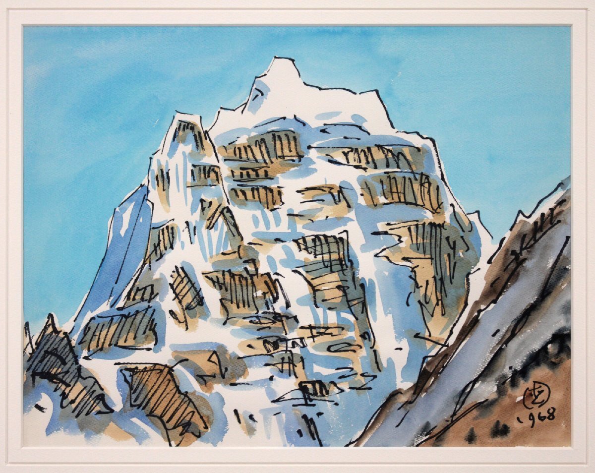 坂本直行 「カンテガ2」 水彩画 絵画 - 北海道画廊(自然、風景画 坂本直行 「カンテガ2」 水彩画 絵画 - 北海道画廊(自然、風景画