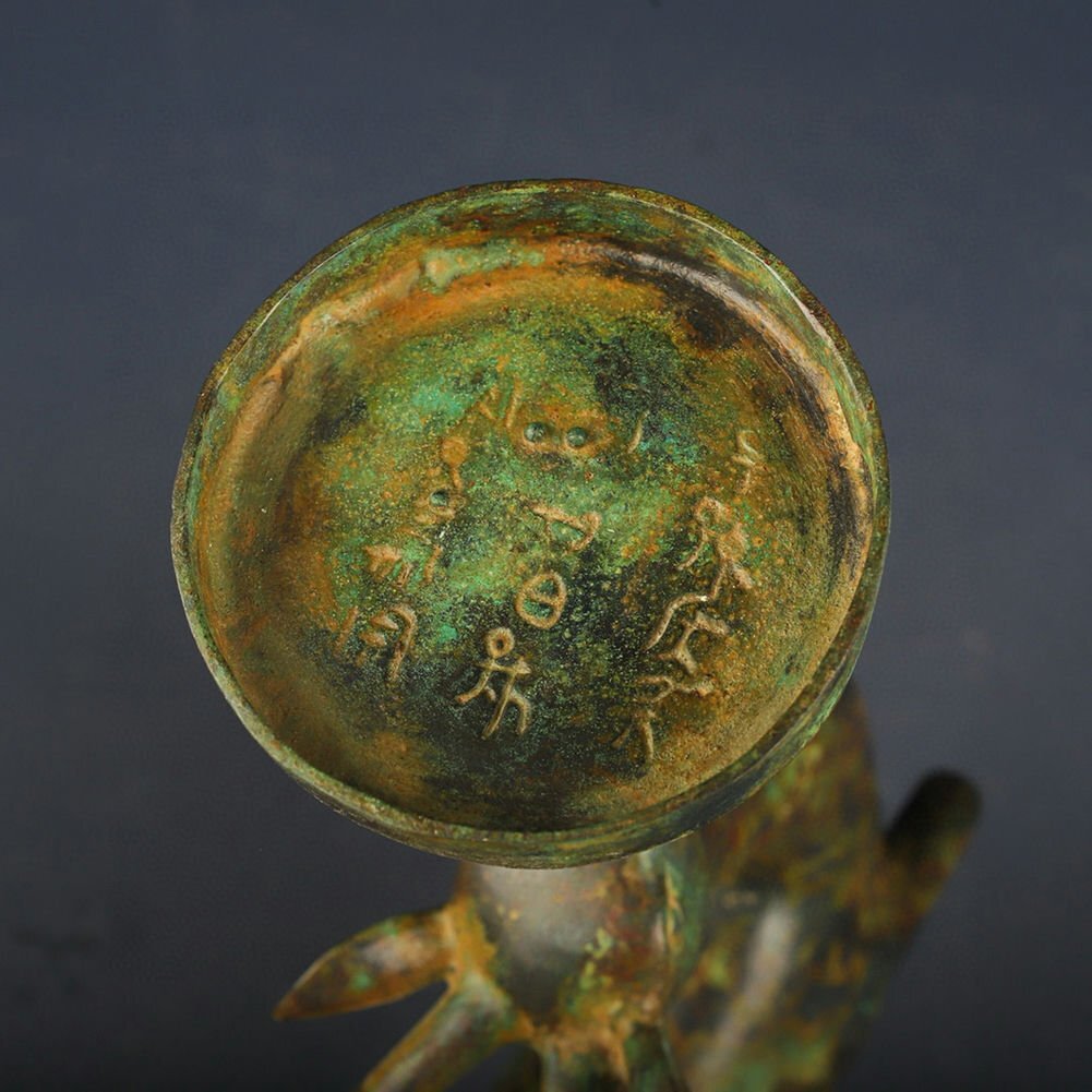 □観心・時代旧蔵□K4676漢時代 青銅器 青銅鹿灯 細密細工☆古 □観心・時代旧蔵□K4676漢時代 青銅器 青銅鹿灯 細密細工☆古