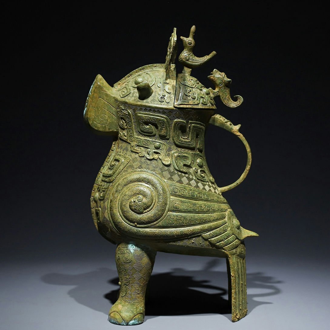 □観心・時代旧蔵□W5188西周時代 青銅器 青銅好尊 細密細工☆古 □観心・時代旧蔵□W5188西周時代 青銅器 青銅好尊 細密細工☆古