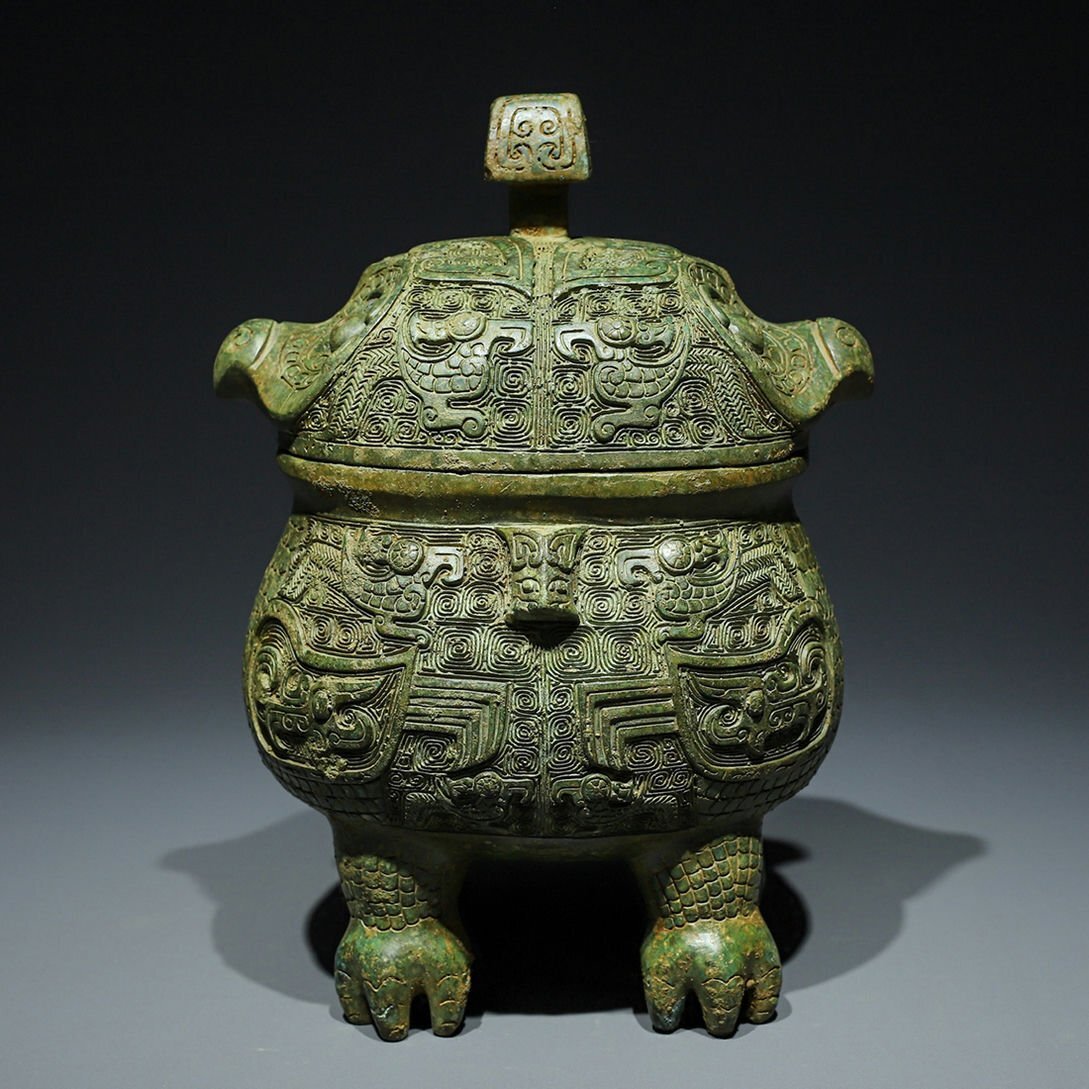 □観心・時代旧蔵□W5178西周時代 青銅器 青銅鳳鳥紋 細密細工 □観心・時代旧蔵□W5178西周時代 青銅器 青銅鳳鳥紋 細密細工