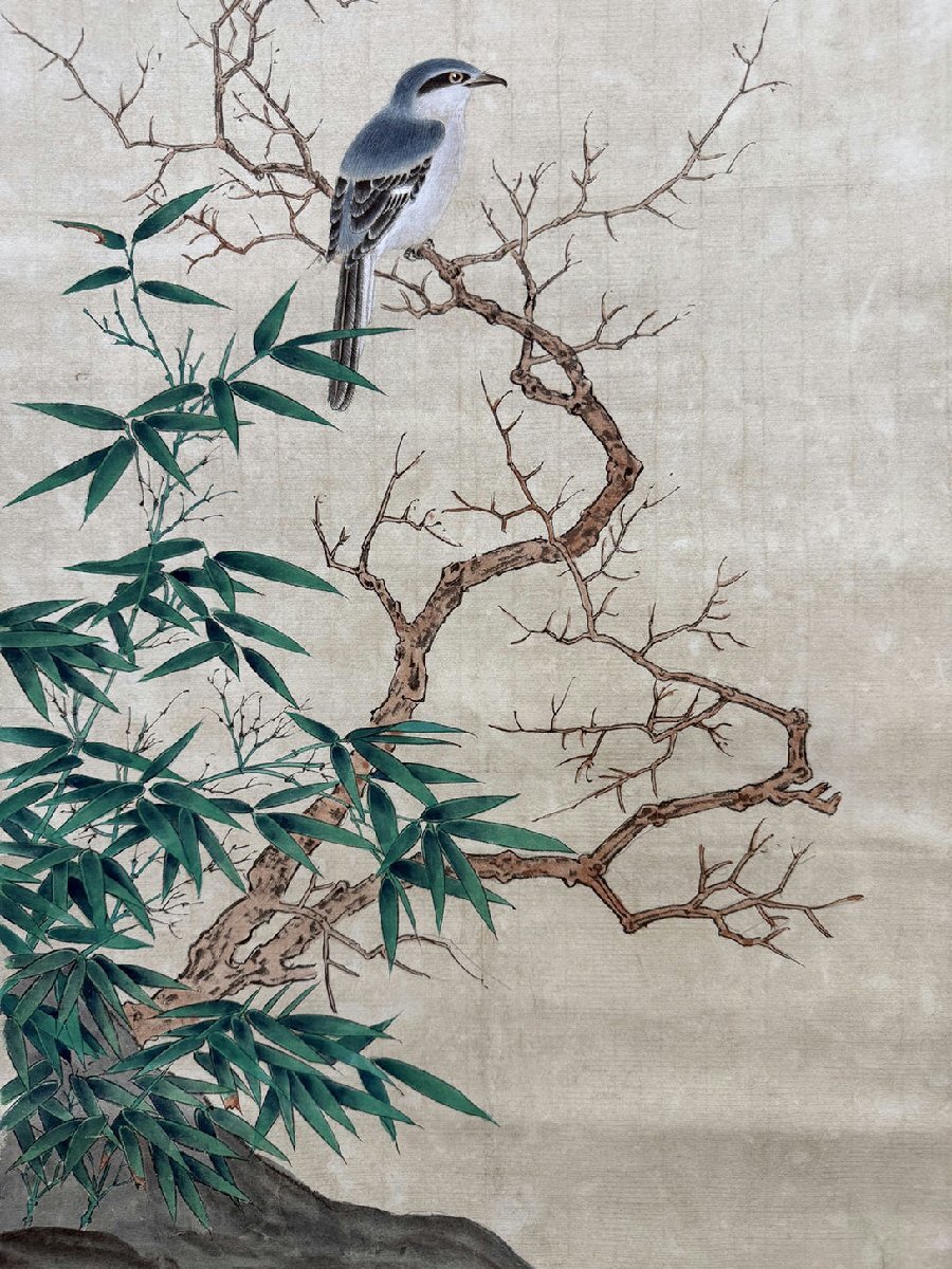 □観心・時代旧蔵□C4062中国古書道◇謝稚柳 花鳥 紙本 掛け軸 □観心・時代旧蔵□C4062中国古書道◇謝稚柳 花鳥 紙本 掛け軸