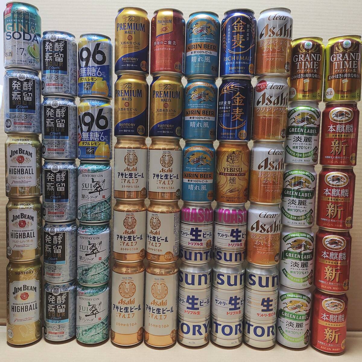 50本セット (500ml缶 含) 生ビール 発泡酒 他★アサヒ マルエフ クリアアサヒ キリン 晴れ風 淡麗 サントリー トリプル生 プレモル 金麦 他