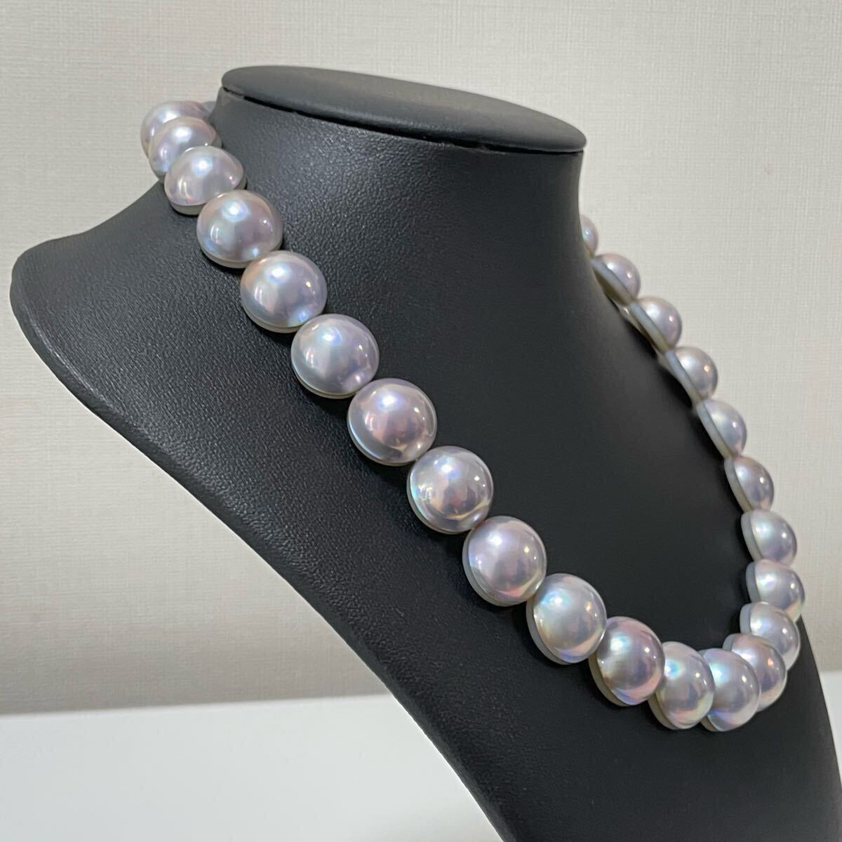 ◇田崎真珠 TASAKI マベパール ネックレス 13mm〜14mm 糸替え ◇田崎真珠 TASAKI マベパール ネックレス 13mm〜14mm 糸替え