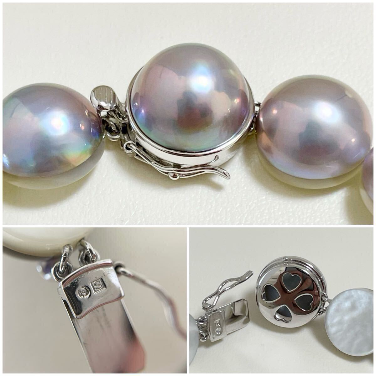 ◇田崎真珠 TASAKI マベパール ネックレス 13mm〜14mm 糸替え ◇田崎真珠 TASAKI マベパール ネックレス 13mm〜14mm 糸替え