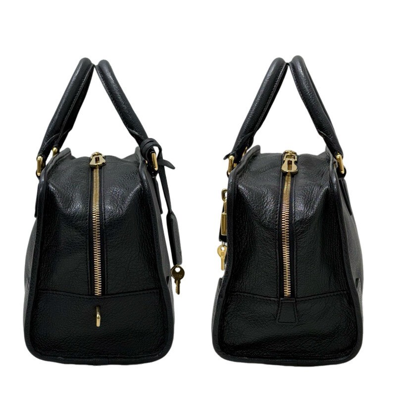 LOEWE ロエベ アマソナ28 ブラック 本革 レザー ハンドバッグ レディース 【中古】 22504K338