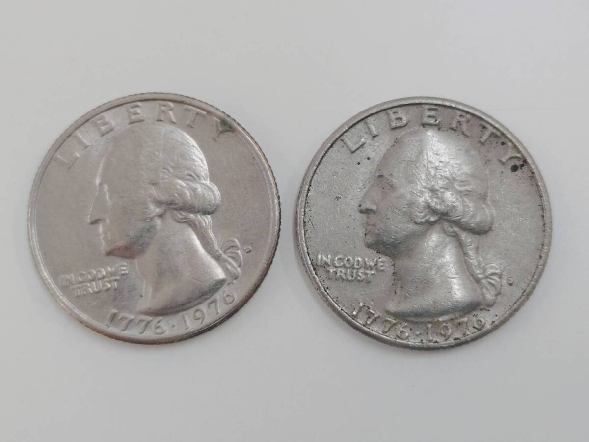 海外銀貨】アメリカ 0.25ドル銀貨 ワシントン 1776-1976年 200 海外銀貨】アメリカ 0.25ドル銀貨 ワシントン 1776-1976年 200