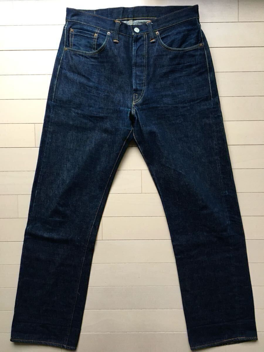 NON WASH 47モデル】真紺 革パッチ 片面 501XX 33×34表記 40年代 NON WASH 47モデル】真紺 革パッチ 片面 501XX 33×34表記 40年代