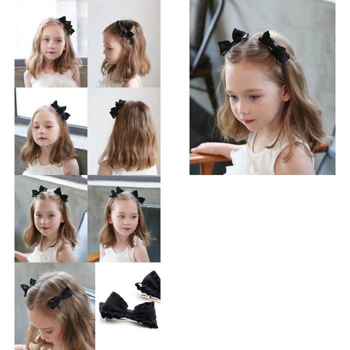 ☆ ピンク ☆ フリー ☆ ムアリボンヘアピン(2個セット) ヘアクリップ リボン 小さめ 2個セット ヘア クリップ ヘアピン 髪飾り 髪留め_画像7
