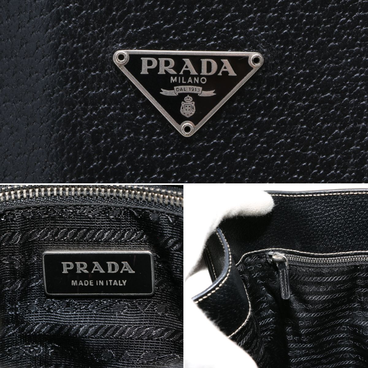 PRADA プラダ 三角ロゴ プレート トートバッグ ハンドバッグ PRADA プラダ 三角ロゴ プレート トートバッグ ハンドバッグ
