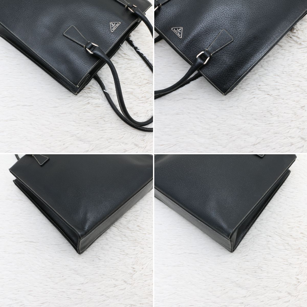 PRADA プラダ 三角ロゴ プレート トートバッグ ハンドバッグ PRADA プラダ 三角ロゴ プレート トートバッグ ハンドバッグ