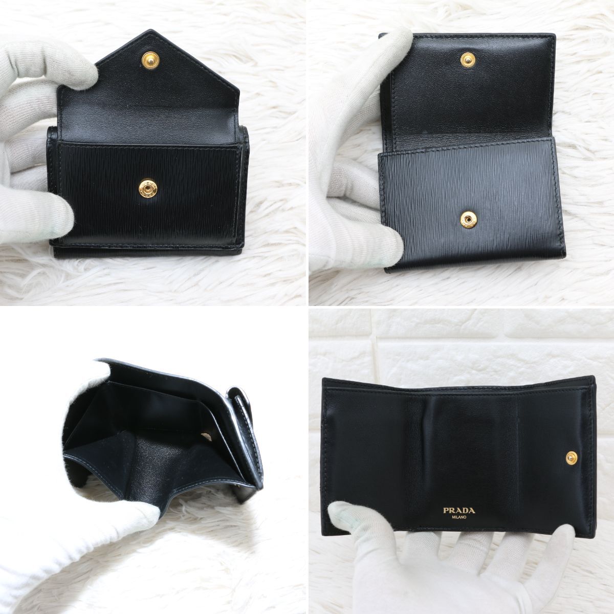 RFID搭載 PRADA プラダ ヴィッテロムーブ レザー 三角ロゴ RFID搭載 PRADA プラダ ヴィッテロムーブ レザー 三角ロゴ