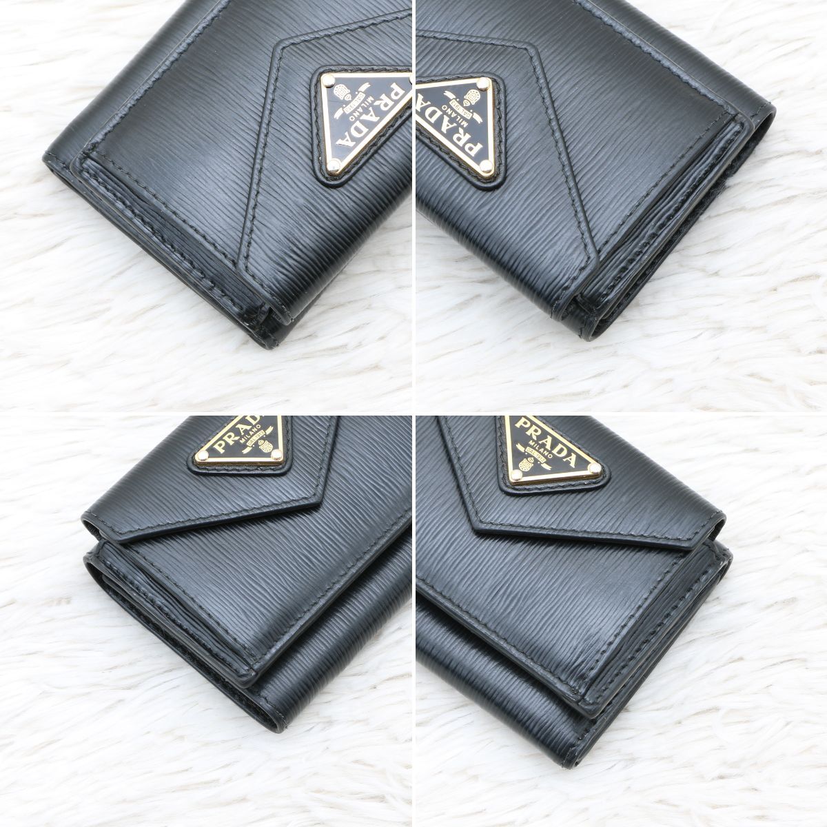 RFID搭載 PRADA プラダ ヴィッテロムーブ レザー 三角ロゴ RFID搭載 PRADA プラダ ヴィッテロムーブ レザー 三角ロゴ