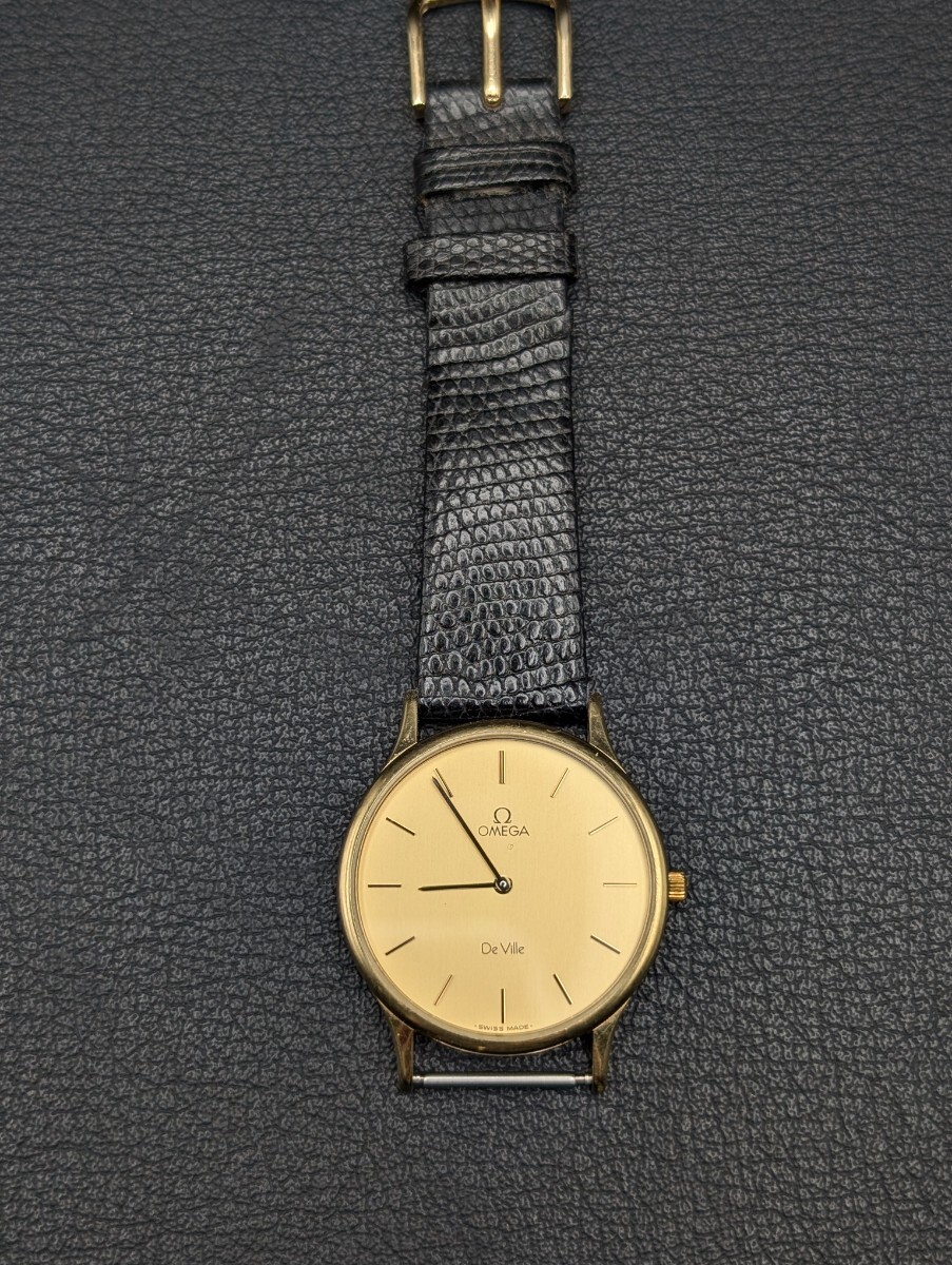 電池交換済!1円スタート 美品 保管品【OMEGA Deville ラウンド 電池交換済!1円スタート 美品 保管品【OMEGA Deville ラウンド