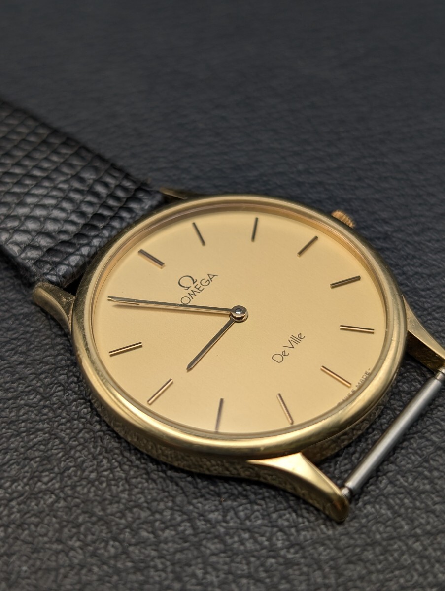 電池交換済!1円スタート 美品 保管品【OMEGA Deville ラウンド 電池交換済!1円スタート 美品 保管品【OMEGA Deville ラウンド
