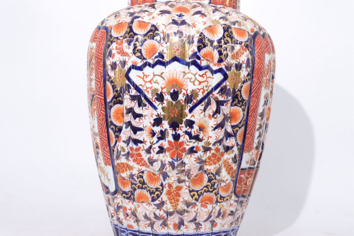 古伊万里 色絵 染錦 沈香壺 大花瓶 全高約58cm / 伊万里 花瓶 古伊万里 色絵 染錦 沈香壺 大花瓶 全高約58cm / 伊万里 花瓶