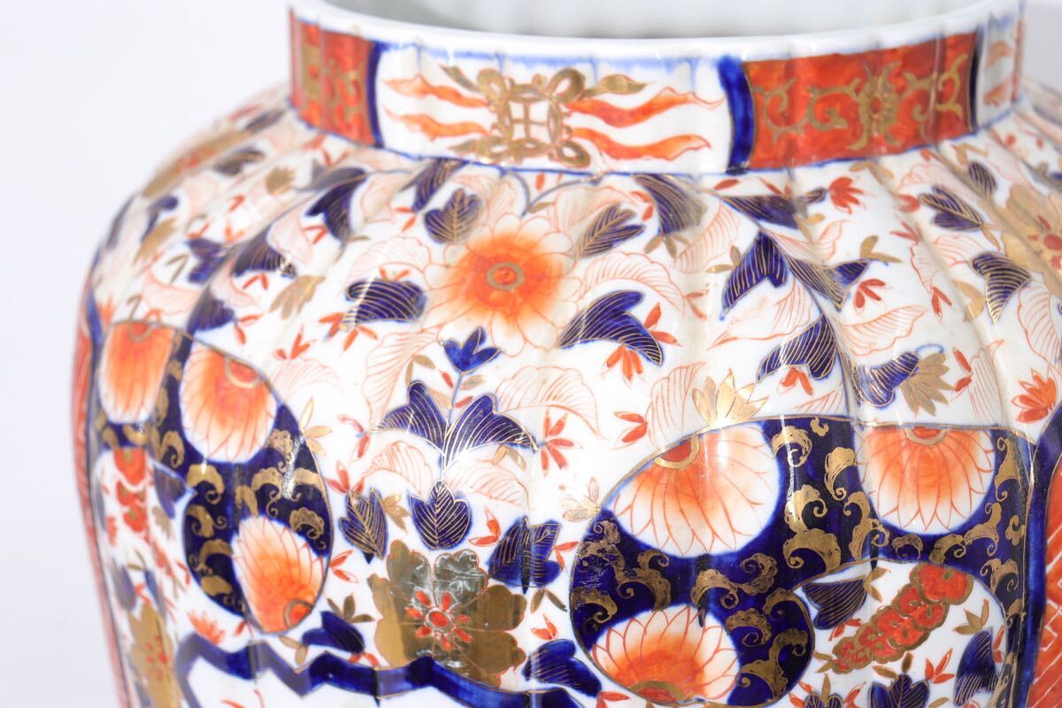 古伊万里 色絵 染錦 沈香壺 大花瓶 全高約58cm / 伊万里 花瓶 古伊万里 色絵 染錦 沈香壺 大花瓶 全高約58cm / 伊万里 花瓶
