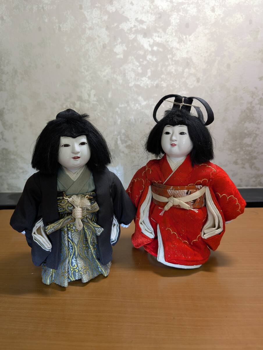 MT】①御所人形一対 検時代日本人形アンティーク郷土玩具古玩 MT】①御所人形一対 検時代日本人形アンティーク郷土玩具古玩